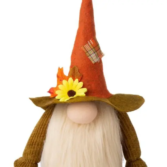 Glitzhome&reg; 24" Fall Fabric Gnome Shelf Sitter Accent {4}