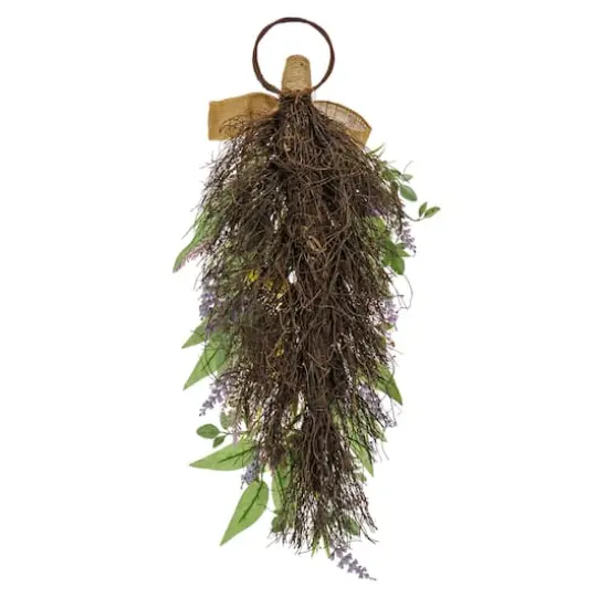 26" Pansy & Lavender Swag {5}