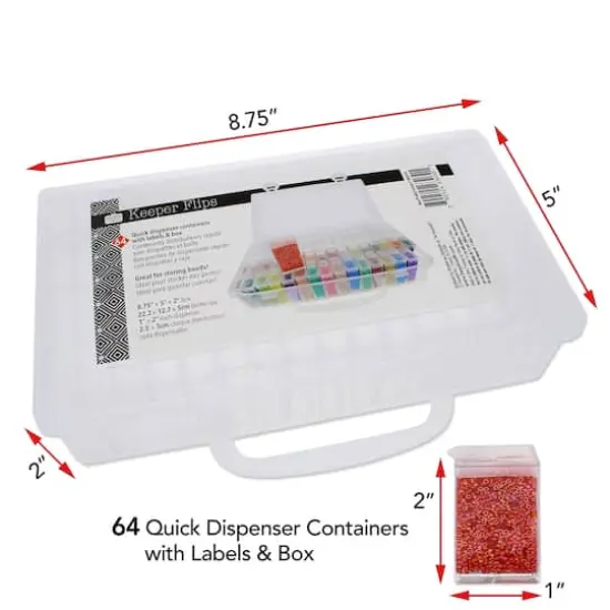 The Beadsmith&reg; Plastic Box with Flip Boxes and Labels {4}