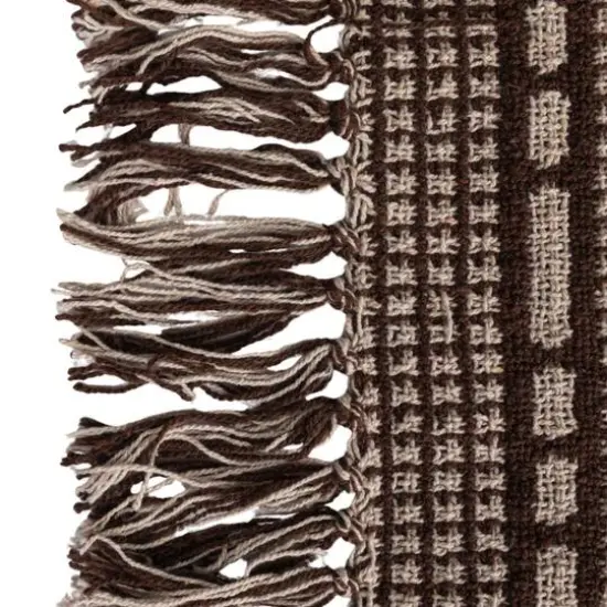 Hello Honey&reg; Brown & Beige Diamond Soft Recycled Cotton Blend Throw {7}