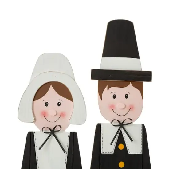 Glitzhome&reg; 36" Thanksgiving Pilgrim Couple Porch D&eacute;cor {7}