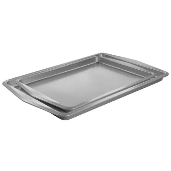 Martha Stewart 2 Piece Carbon Steel Cookie Sheet Set {1}