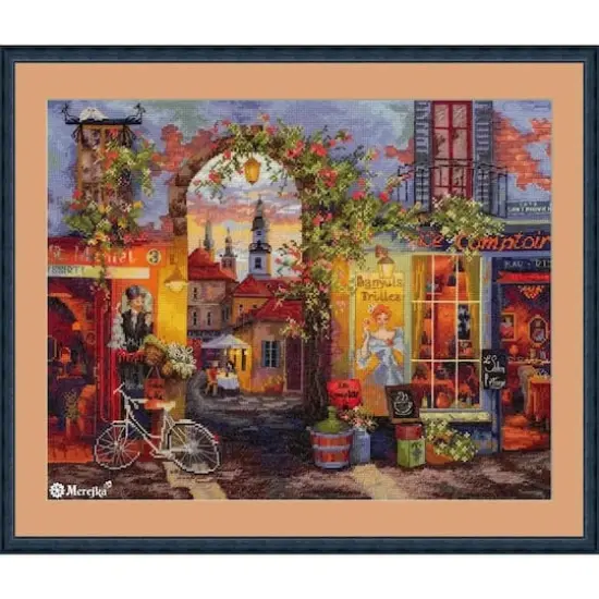Merejka French Cafe Counted Cross Stitch Kit {1}