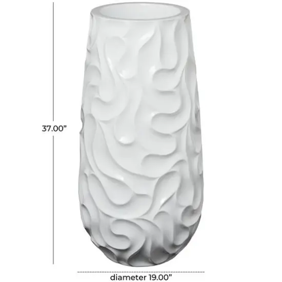 3ft. White Wave Textured Vase {7}