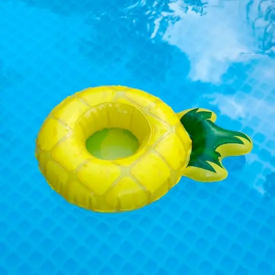 9" Pineapple Inflatable Floating Drink Holder {3}