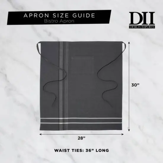 DII&reg; Solid Chambray Bistro Apron Barn Red {5}