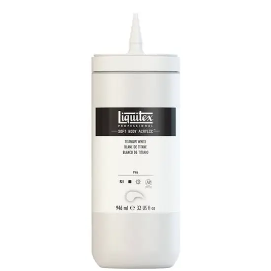 Liquitex&reg; Professional Soft Body Acrylic&trade; Paint Bottle, 32oz.Titanium White {4}