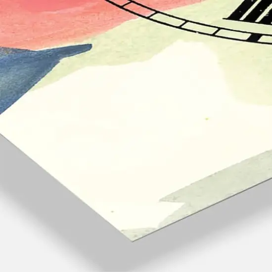 Designart Multicolor Buttercup II Traditional 3 Panel Wall Clock {4}