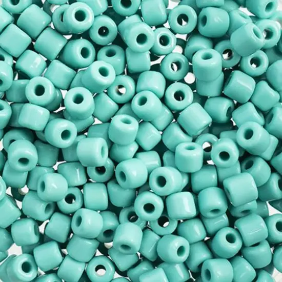 PRECIOSA Rola&trade; Opaque Czech Glass Seed Beads, 4.5mm Turquoise {1}