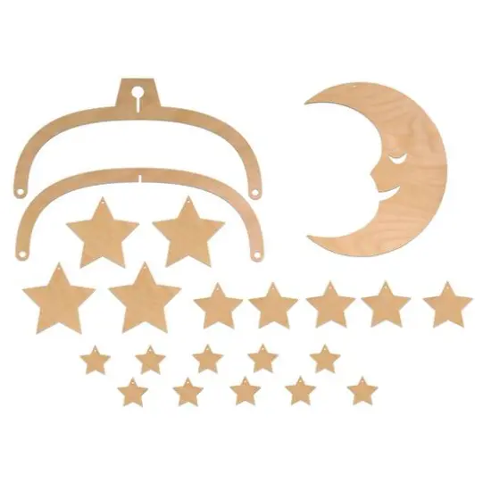 Leisure Arts&reg; Moon & Stars Wood Mobile {3}