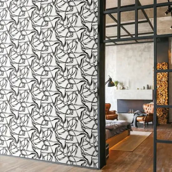 RoomMates Black Ribbon Trail Peel & Stick Wallpaper {4}