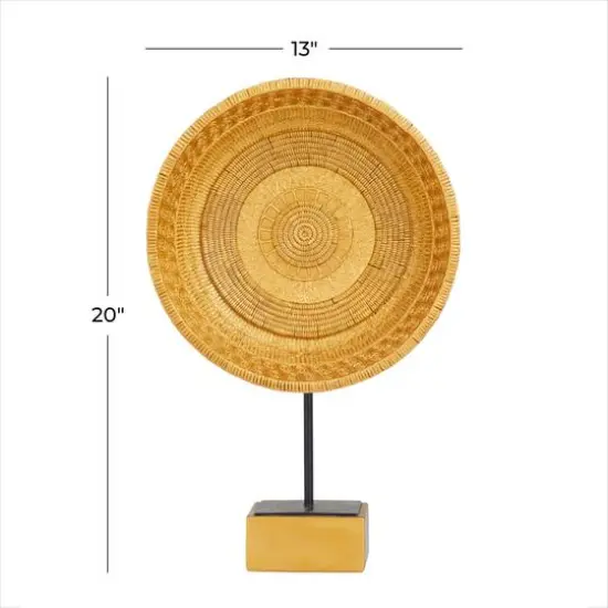 Gold Polystone Glam Sculpture, 20" x 13" x 6" {8}