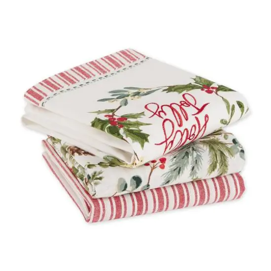 DII&reg; Holly Jolly Sprigs Dishtowel Set {3}