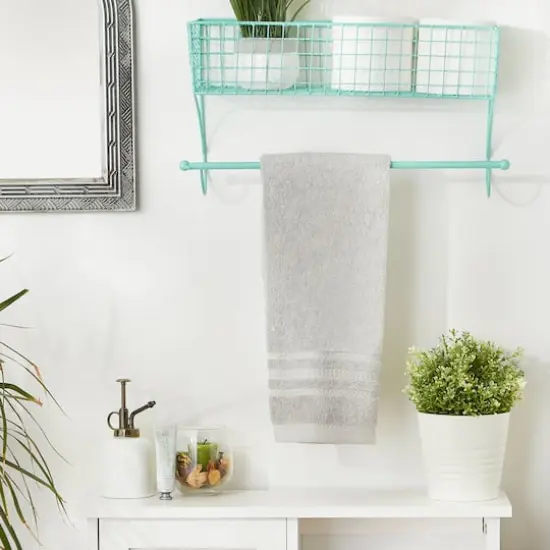 DII&reg; Large Farmhouse Towel Rack Aqua {5}