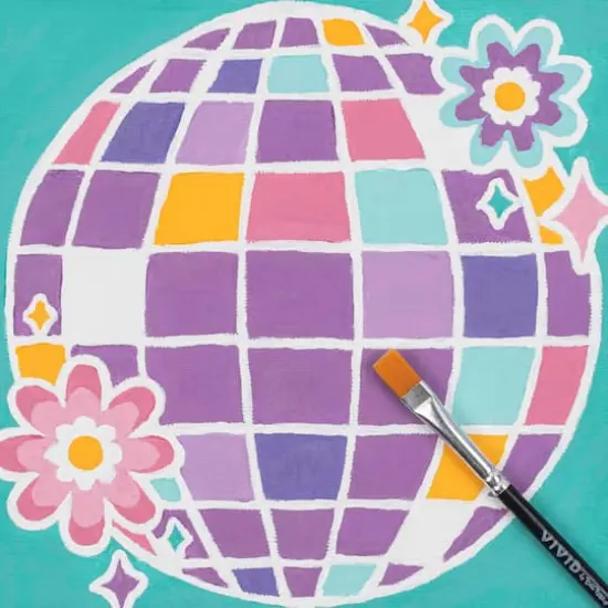 VIVID by Brea Reese&reg; Disco Acrylic Paint-by-Number Kit {3}