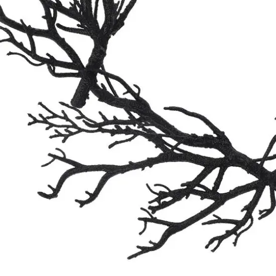 20" Black Glitter Twig Wreath by Ashland&reg; {3}