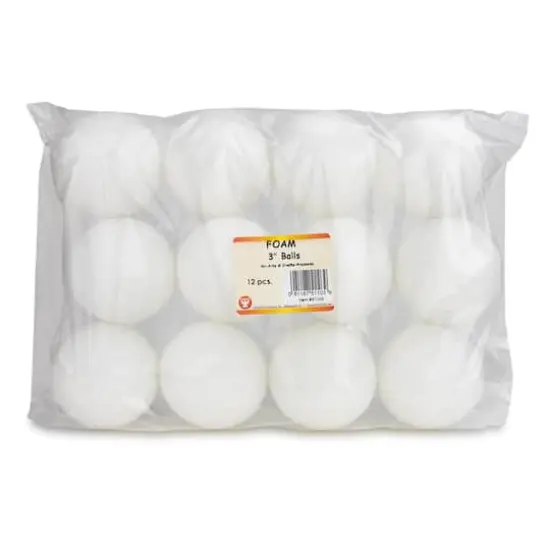 Hygloss&reg; 3" Craft Foam Balls, 12ct. {1}