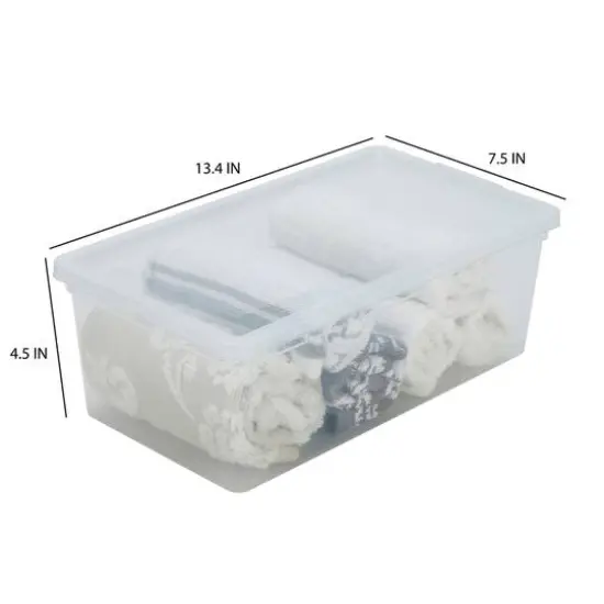 Simplify Clear Stackable Storage Bins with Lids, 6ct. {4}