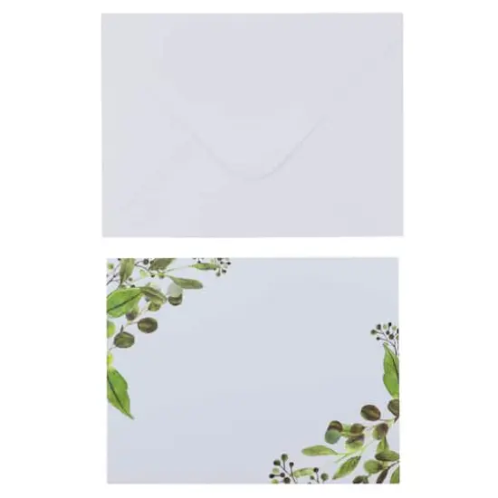 Greenery Flat Cards & Envelopes by Recollections&trade;, 4.25" x 5.5" {3}
