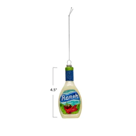 Hello Honey&reg; 4.5" Glass Ranch Dressing Bottle Ornament {5}