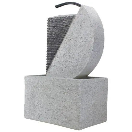 20" Gray Modern Style Rainfall Outdoor Water Fountain {6}