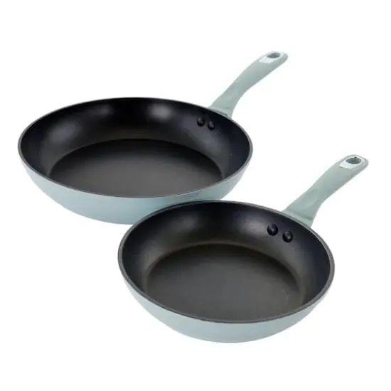 Oster Lynhurst 2-Piece Blue Aluminum Nonstick Frying Pan Set {1}