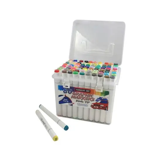 Sargent Art&reg; 80-Piece Dual-Tip Triangular Marker Set {3}