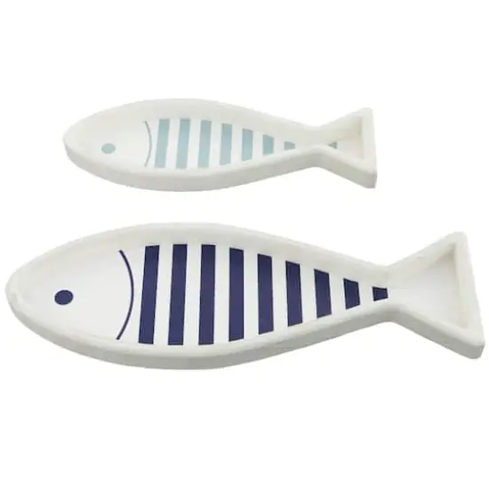 White Wood Fish Tray Set {1}