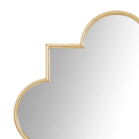 Gold Metal Contemporary Mirror, 34" x 1" x 34" {4}