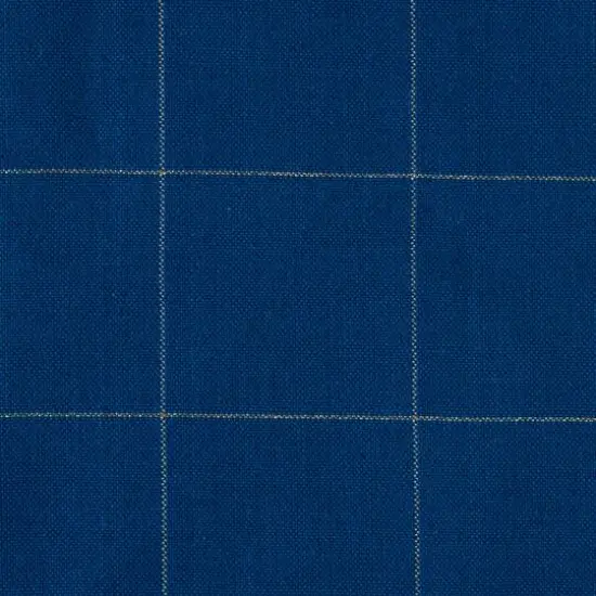 Blue Metallic Windowpane Tablecloth 70" Round {5}