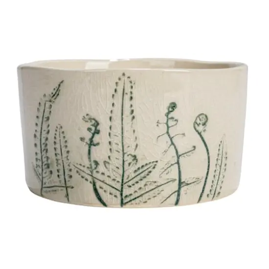 Hello Honey&reg; 4" Cream Stoneware Botanicals Bowl Set {9}