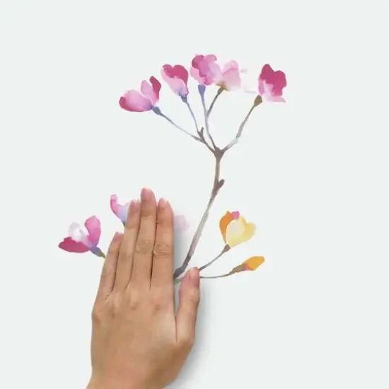 RoomMates Pastel Flowers Branch Decals with 3D Embellishments {4}