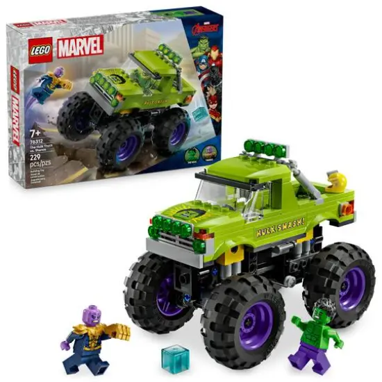 LEGO&reg; Marvel The Hulk Truck vs. Thanos Super Hero Building Toy Vehicle 76312 {1}