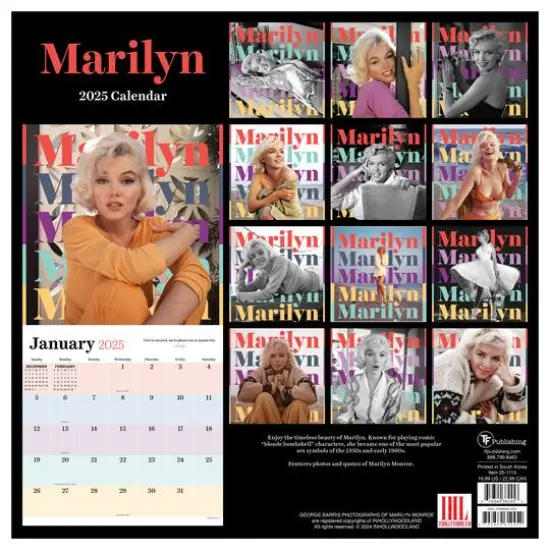 TF Publishing 2025 Marilyn Monroe Wall Calendar {3}