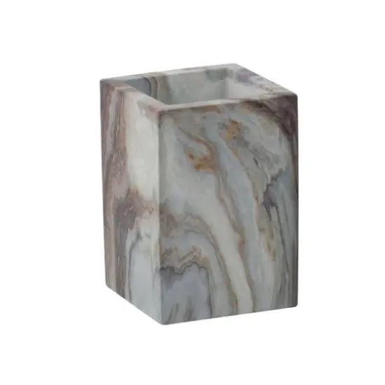Elle D&eacute;cor Square Gray Agate Tumbler {1}