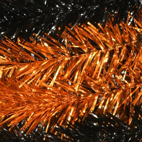 7.5ft. Unlit Orange & Black Pop-Up Artificial Halloween Tree {4}