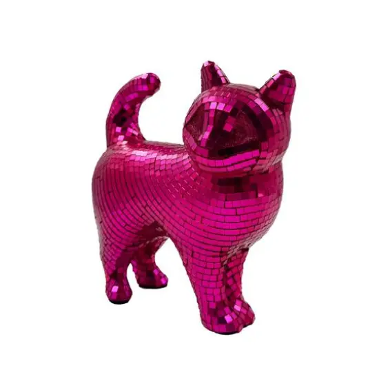 8" Disco Cat Tabletop D&eacute;cor by Ashland&reg; Pink {3}