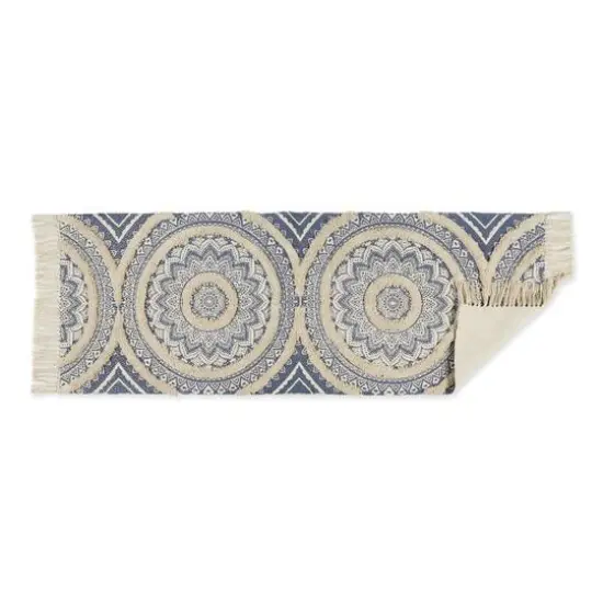 DII&reg; Hand-Loomed Medallion Runner Rug, 2ft. x 6ft. French Blue/Natural {4}