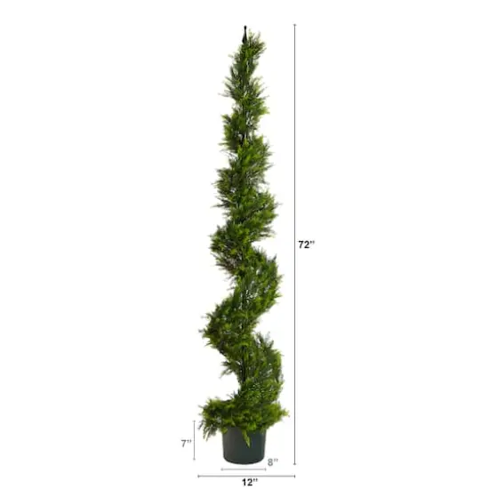 6ft. Cypress Spiral Topiary Artificial Tree {3}
