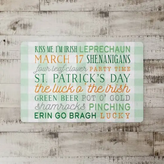 St Pat Words Floor Mat 27" x 18" Floor Mat {3}