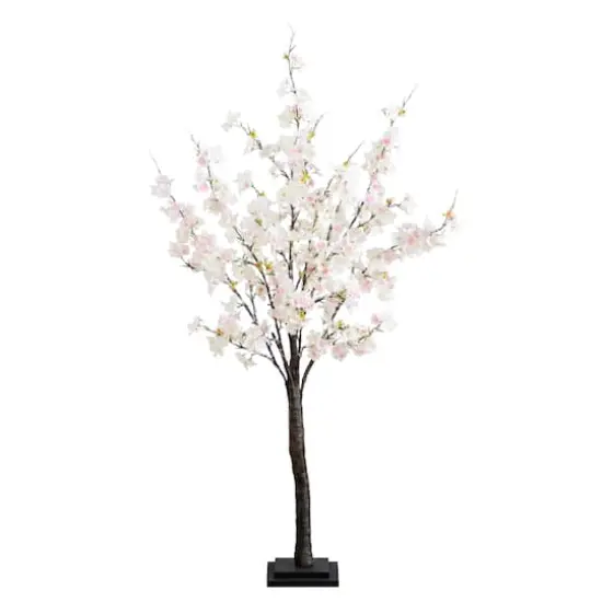 4ft. Pre-Lit Blossoming Pink Artificial Cherry Tree with Warm White LED Lights {1}