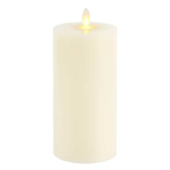 3" x 6" Moving Flame LED Wax Pillar Candle by Ashland&reg; Ivory {3}