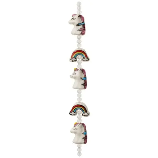 Multicolor Ceramic Unicorn & Rainbow Beads by Bead Landing&trade; {4}