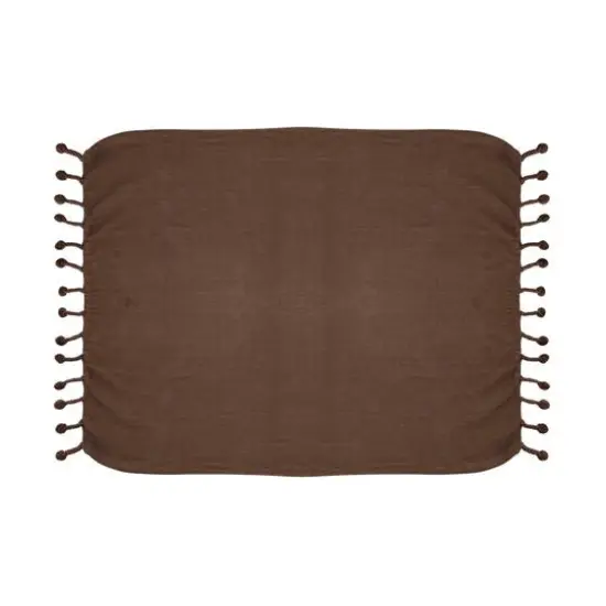 Hello Honey&reg; Iron Colored Woven Cotton Throw Blanket with Tassels {1}