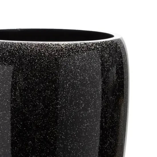 Elle D&eacute;cor Eclat Black Glitter Waste Bin {4}