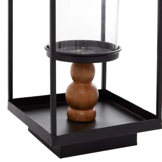 Black Metal Contemporary Candlestick Holders, 13" x 6" x 7" {6}