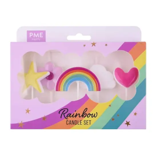 PME Party&reg; Rainbow Birthday Candle Set {4}