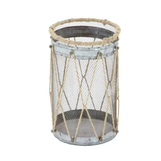 Set of 3" Silver Metal Rustic Lantern, 11", 9", 8" {5}