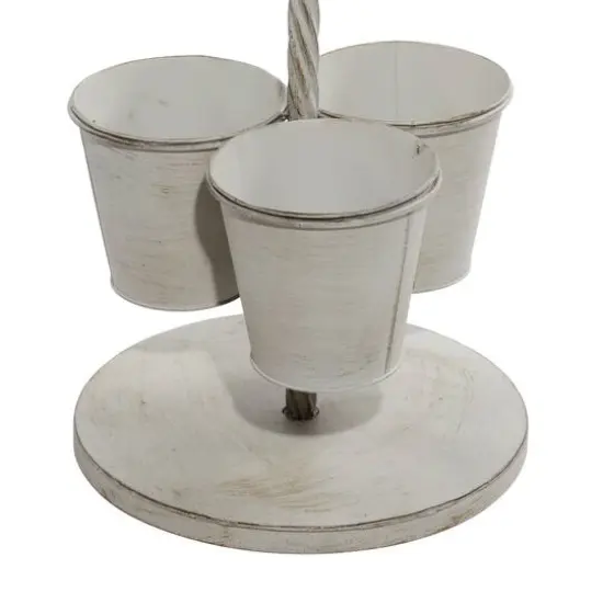 Gray Metal Contemporary 6-Pot Planter {4}