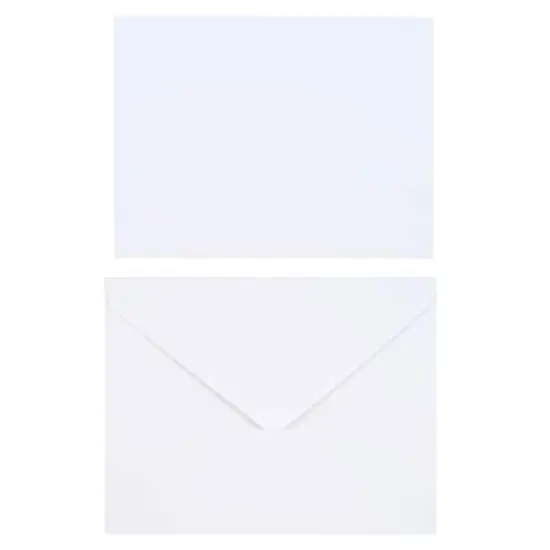 50 Sets of White Flat Cards & Envelopes by Recollections&trade;, 5" x 7" {3}